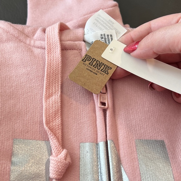 Victoria Secret PINK FLEECE ZIP-UP EVERYDAY HOODIE (S) - Picture 5 of 6